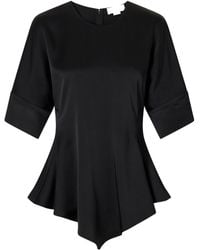 Stella McCartney - Handkerchief-Sleeve Satin Top - Lyst