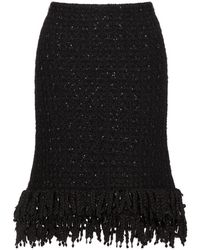 Valentino - Logo Embroidered Skirt - Lyst