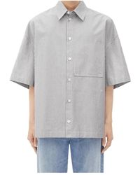 Bottega Veneta - Bv Embroidered Striped Overshirt - Lyst