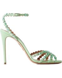 Aquazzura - Embellished Leather Sandals - Lyst