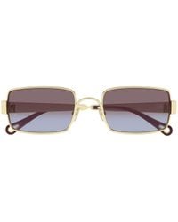 Chloé - Chloé Eyewear Rectangle Frame Sunglasses - Lyst