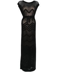 D.exterior - Chevron Belted Dress - Lyst