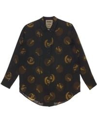 Uma Wang - Circular-Print Silk-Blend Shirt - Lyst