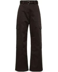 MSGM - High-Waist Straight-Leg Cargo Trousers - Lyst