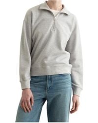 Maison Kitsuné - Half-Zip Embroidered Sweatshirt - Lyst