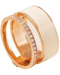 Repossi - Berbere 18-Karat Rose, Lacquer And Diamond Ring - Lyst