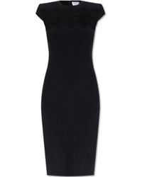 McQueen - Back Slit Midi Dress - Lyst