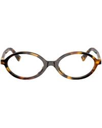 Miu Miu - Eyewear Oval Frame Full Rim Glasses - Lyst