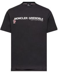 Moncler - Grenoble Logo Embroidered Crewneck T-Shirt - Lyst