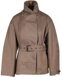 Isabel Marant - Isabel Marant Étoile High Neck Belted Jacket - Lyst