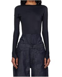 Mugler - Concealed Long-Sleeve Bodysuit - Lyst