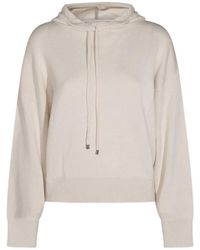 Antonelli - Ribbed Hem Hooded Sweater - Lyst