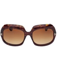 Tom Ford - Eyewear Ren Oversized Frame Sunglasses - Lyst