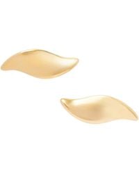 KHAITE - Leaf-Plated Earrings - Lyst