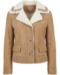 Ermanno Scervino - Long-Sleeved Leather Jacket - Lyst