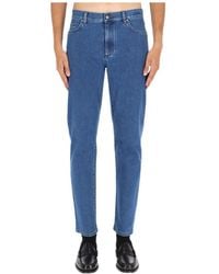 ZEGNA - Logo Patch Straight Leg Jeans - Lyst