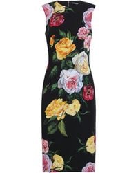 Dolce & Gabbana - Printed Silk Dress - Lyst