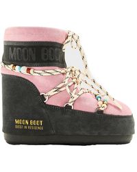 Moon Boot - Color-Blocked Suede Snow Boots - Lyst
