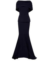 Safiyaa - Loura Off-Shoulder Crêpe Gown - Lyst