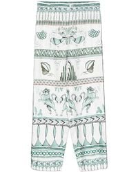 Fabiana Filippi - All-Over Printed Satin Twill Trousers - Lyst