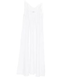 Anine Bing - Tie-Strap Gathered Detail Midi Dress - Lyst