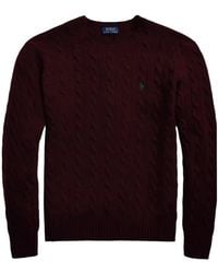 Polo Ralph Lauren - Pony Embroidered Cable-Knit Jumper - Lyst