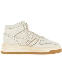 Hogan - Contrast-Stitch High-Top Lace-Up Sneakers - Lyst