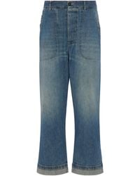 Maison Margiela - Frayed Pocket Straight Leg Jeans - Lyst
