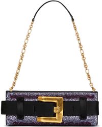 Balmain - Anthem Crystal Satin Clutch - Lyst
