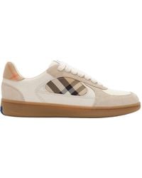 Burberry - Terrace Check Low-Top Sneakers - Lyst