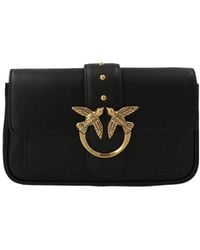 Pinko - Love One Pocket Chain Linked Crossbody Bag - Lyst