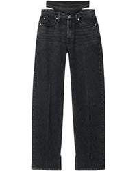 Alexander Wang - Pre-Styled Straight-Leg Slit-Hem Jeans - Lyst