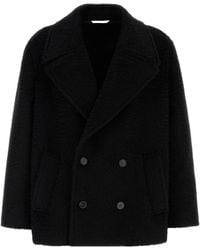 Valentino - Double-Breasted Long-Sleeved Coat - Lyst