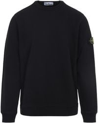 Stone Island - Logo Patch Crewneck Sweatshirt - Lyst