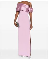 Solace London Lea Maxi Dress in Red | Lyst