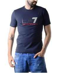 EA7 - Logo Printed T-Shirt - Lyst