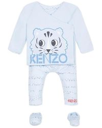 KENZO - Logo Printed Jumpsuit - Lyst