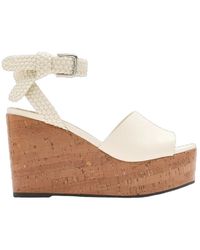 Jimmy Choo - Round-Toe High-Heeled Sandals - Lyst