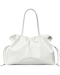 Tory Burch - Logo-Embossed Gathered Tote Bag - Lyst