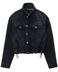 Alexander Wang - Zip-Up Denim Jacket - Lyst