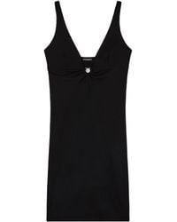 Emporio Armani - Ruched V-Neck Dress - Lyst