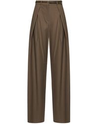 Max Mara - Studio Mstaere High-Waist Pleated Wide-Leg Pants - Lyst
