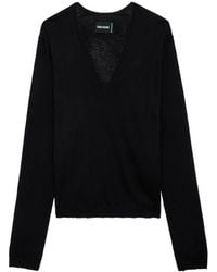 Zadig & Voltaire - Rivy Cp V-Neck Sweater - Lyst