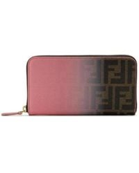 Fendi - Zippered Logo Wallet - Lyst
