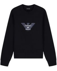 Emporio Armani - Double Jersey Sweatshirt With Logo - Lyst