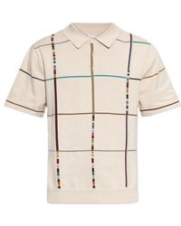 Paul Smith - Signature Stripe Check Knitted Polo Shirt - Lyst