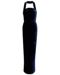 Roland Mouret - Scarf-Detail Velvet Corset Gown - Lyst