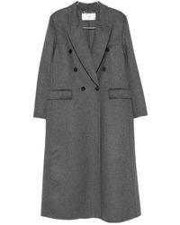 Victoria Beckham - Double-Breasted Peaked-Lapel Coat - Lyst