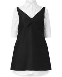 Balenciaga - Lapel Shirt Layered With A Tank Top And Mini Skirt - Lyst