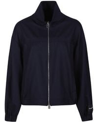Pinko - High Neck Zip-Up Jacket - Lyst